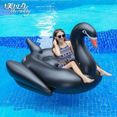 Mirakey float black swan inflatable water slide water slide for outdoor